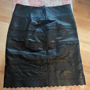 Black leather skirt/ Etcetra, size 2